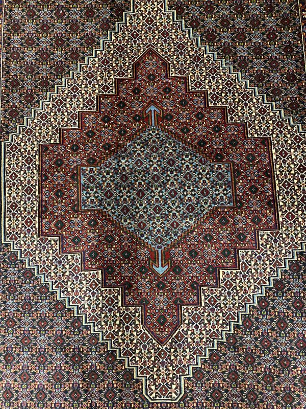 1.6×1.3M Kurdish Senneh Bijar Rug