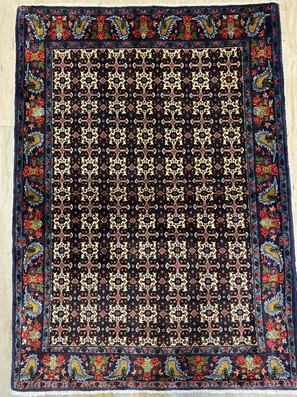 1.6×1.1M Fine Persian Iron Bijar Rug