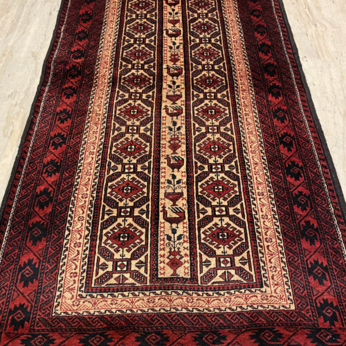 2x1M Persian Balouchi Nomadic Rug