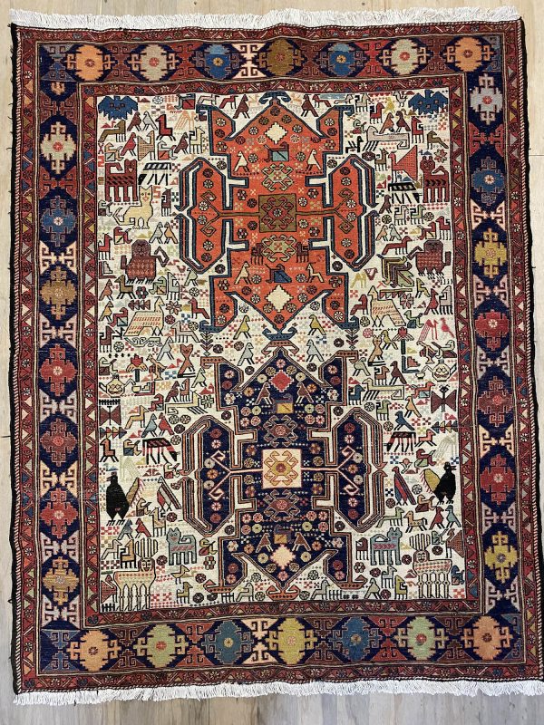 1.6×1.2M Persian Ardebil Sumak Kilim Rug