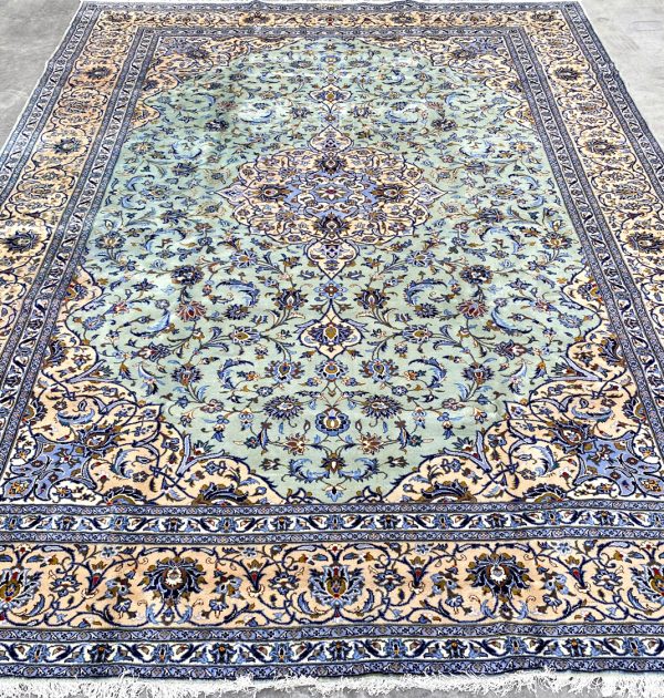 4x3M Signed Pistachio Tone Persian Kashan