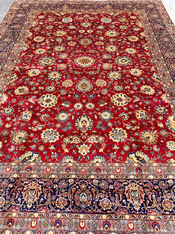 4.2x3M Antique Afshan Kashan Rug