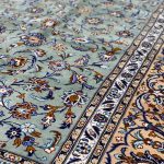 4x3M Pistachio Tone Persian Kashan Rug