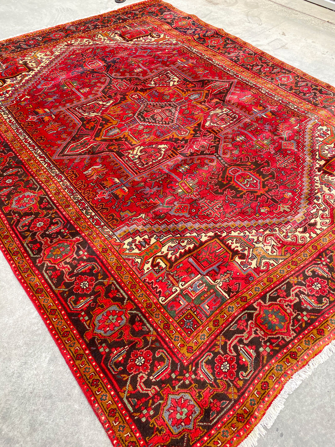 3.4x2.5M Fine Heriz Persian Rug - Image 8