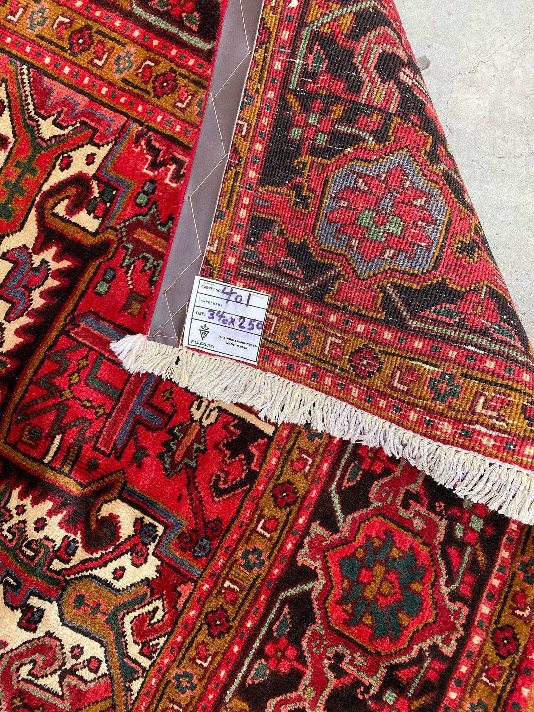 3.4x2.5M Fine Heriz Persian Rug - Image 9