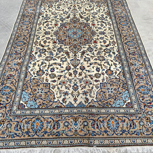 3.4x2M Beige Persian Kashan Rug