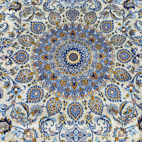 4.1x3M Signed Pistachio Tone Persian Kashan