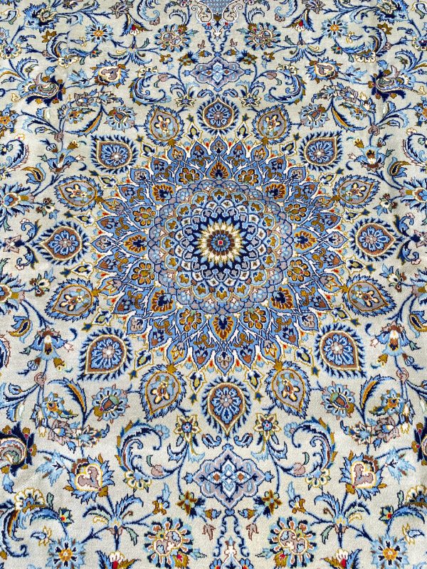 4.1x3M Signed Pistachio Tone Persian Kashan