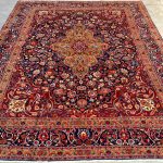 4x3M Antique Signed French Roses Design Mood Rug