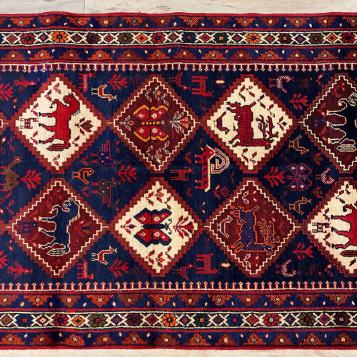 2.2x0.9M Pictorial Hamedan Persian Runner