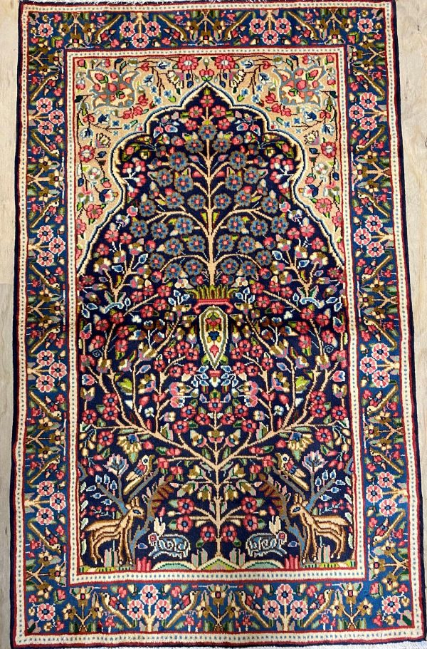 1.5×0.8M Tree Of Life Persian Kerman Rug