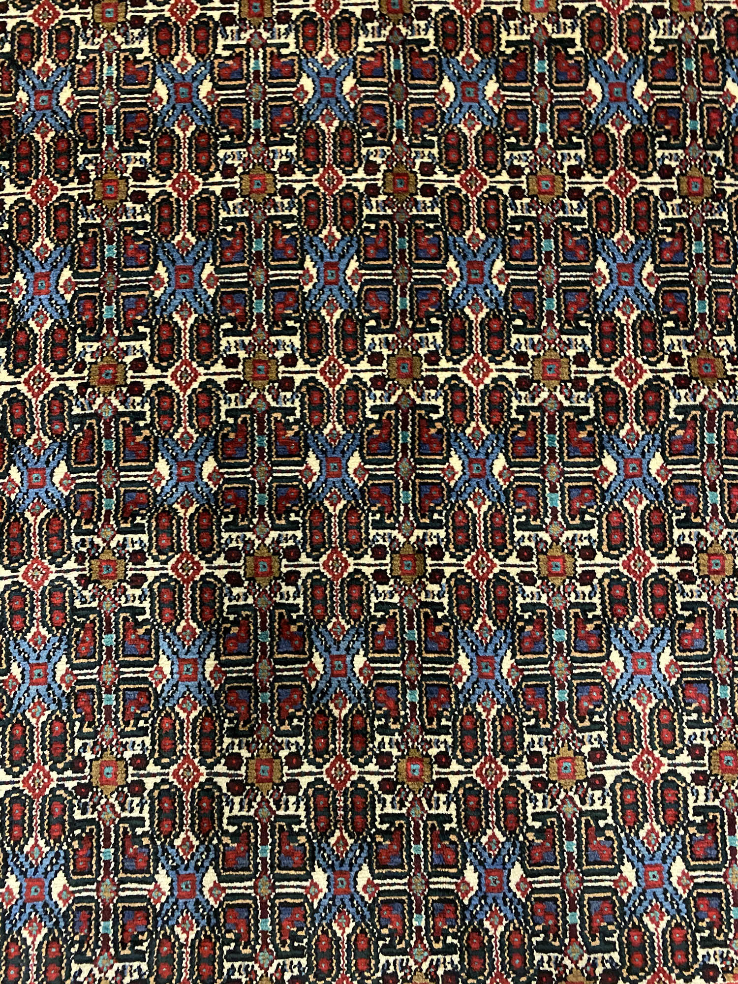 Sasanid Rug 1.4x1.1M Kurdish Sanandaj Rug (Mahi)