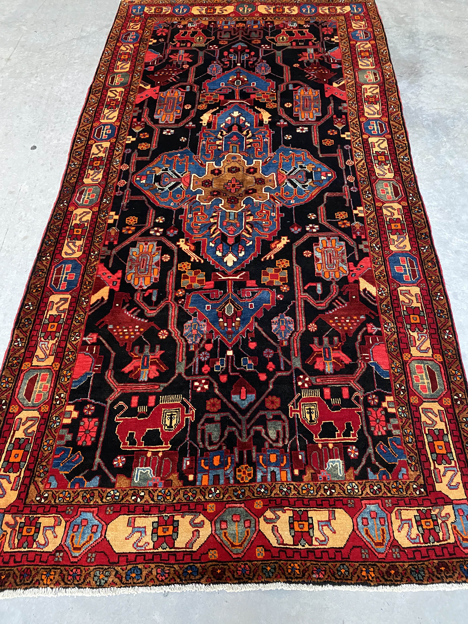 3.4x1.7M Unique Tribal Nahavand Rug - Image 2