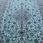 4x3M Signed Pistachio Tone Persian Kashan Rug