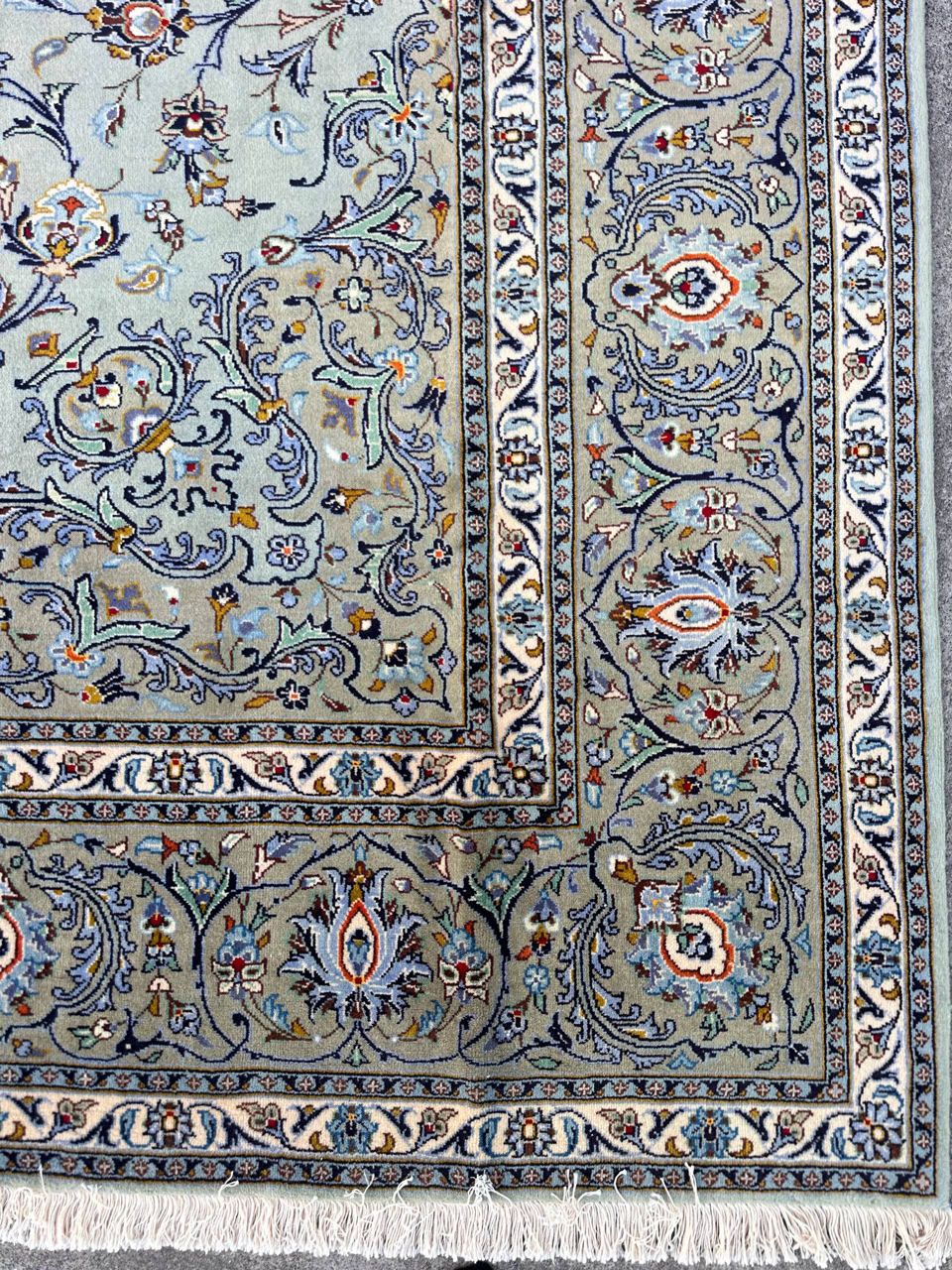 4x3M Pistachio Tone Persian Kashan Rug - Image 3