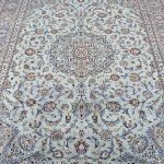4x3M Pistachio Tone Persian Kashan Rug