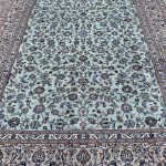 4.1x3M Pistachio Tone Persian Kashan Rug
