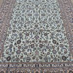 4.2x3M Pistachio Tone Persian Kashan Rug
