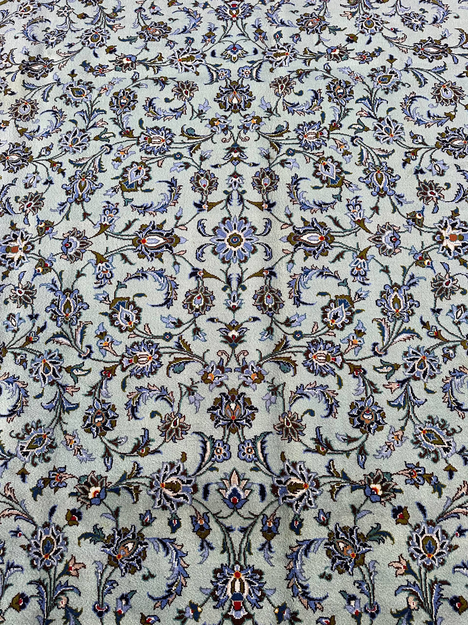 4.2x3M Pistachio Tone Persian Kashan Rug - Image 6