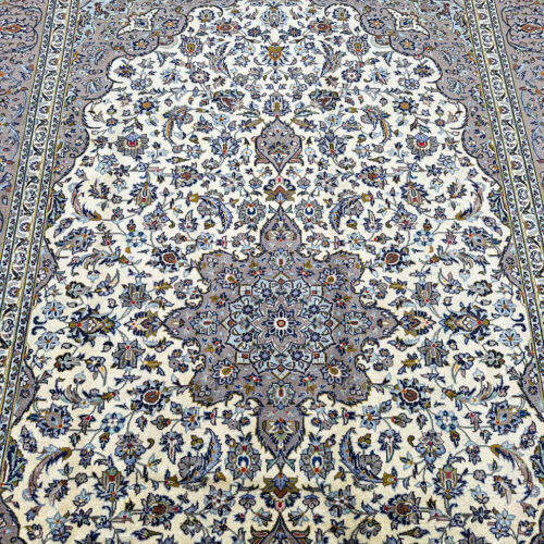 beige kashan rug