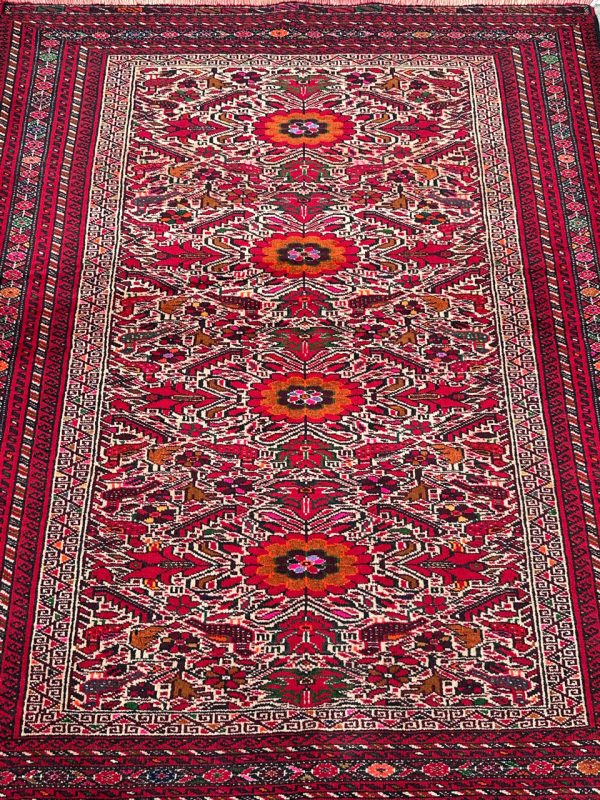 1.4×1.2M Antique Persian Balouchi Rug