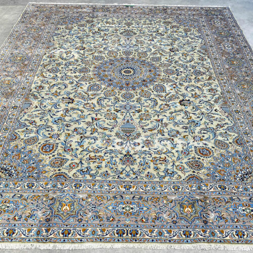 4x3M Signed Pistachio Tone Persian Kashan