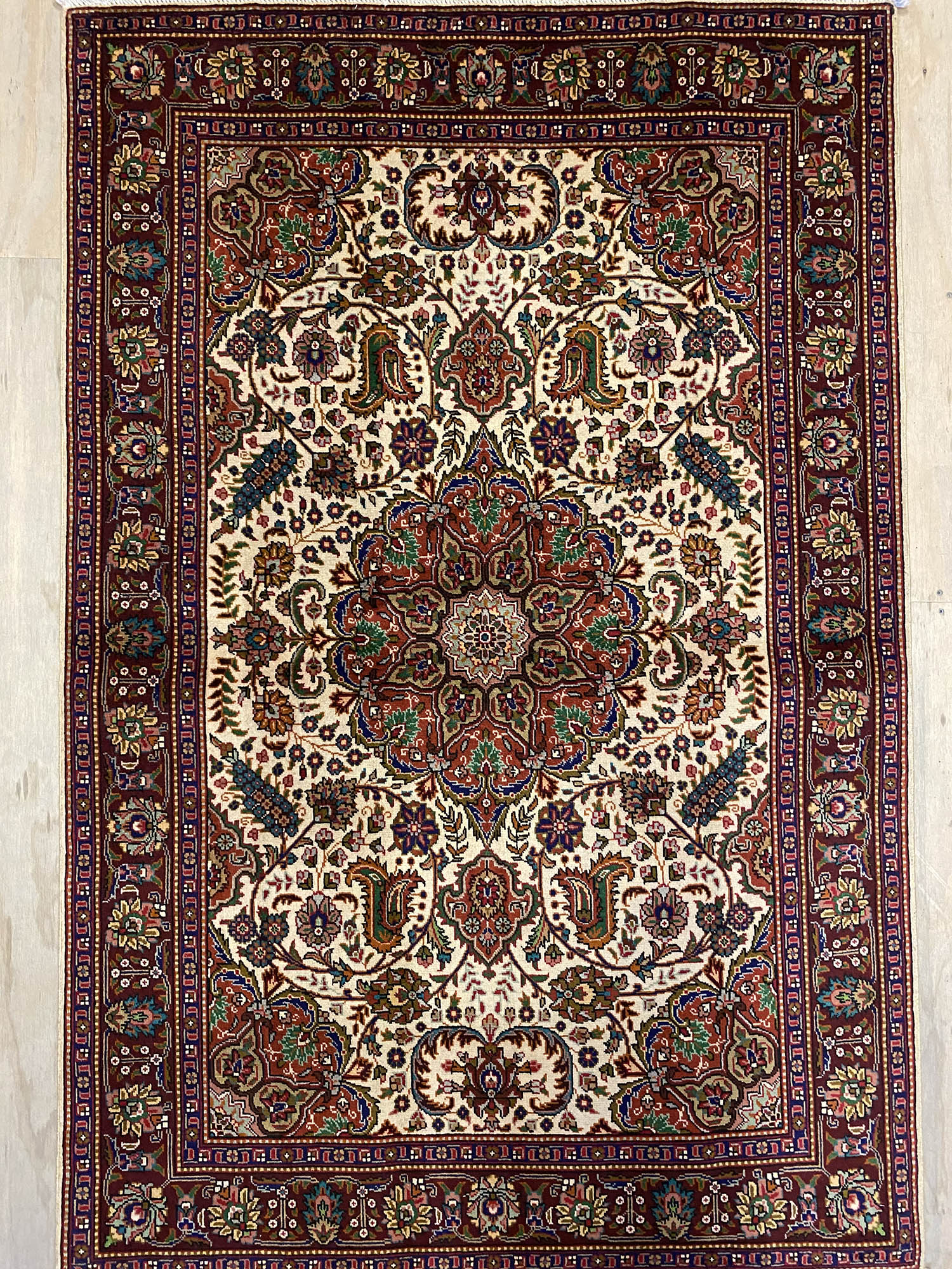1.5x1M Vintage Tabriz Persian Rug - Image 4