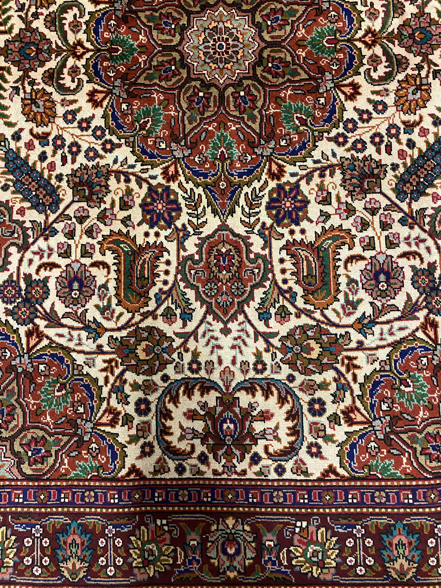 1.5x1M Vintage Tabriz Persian Rug - Image 6