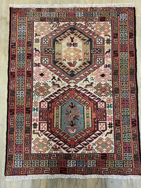 1×0.8M Persian Ardebil Sumak Kilim Rug
