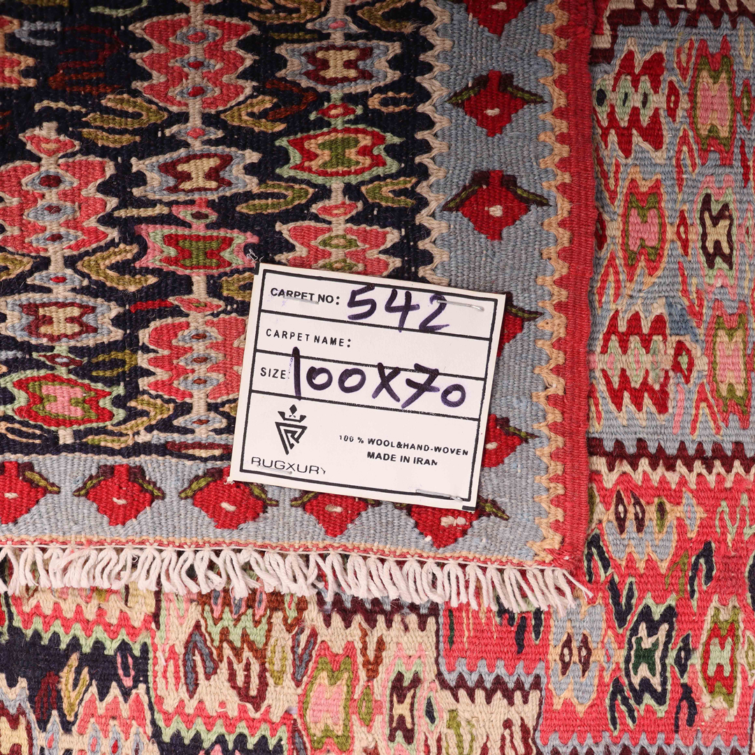 1x0.7M Sanandaj Persian Kilim Rug - Image 5