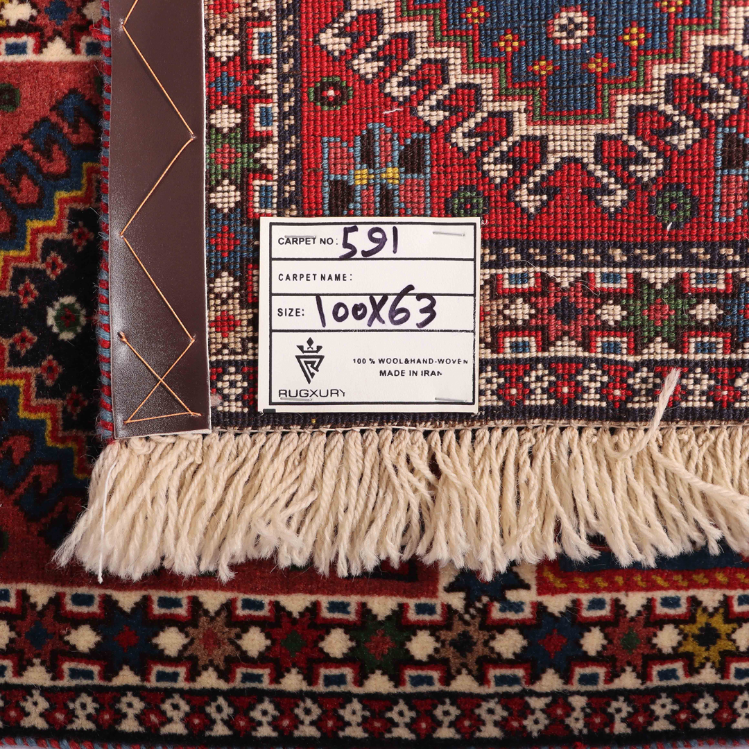 1x0.6M Persian Yalameh Rug - Image 3