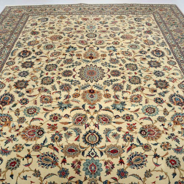 4.2×3.2M Antique Signed Kashan Rug