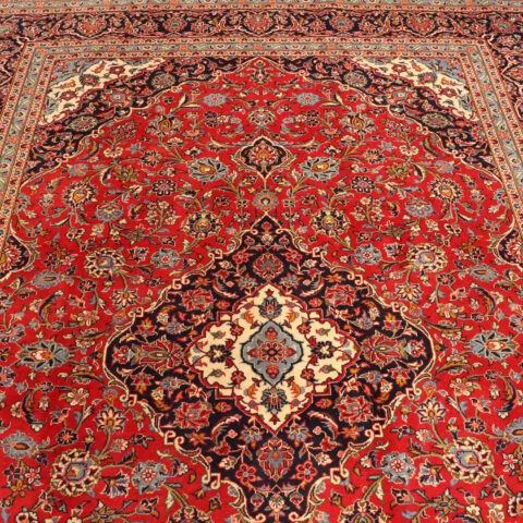 3.5x2.5m Royal Traditional Persian Kashan Rug