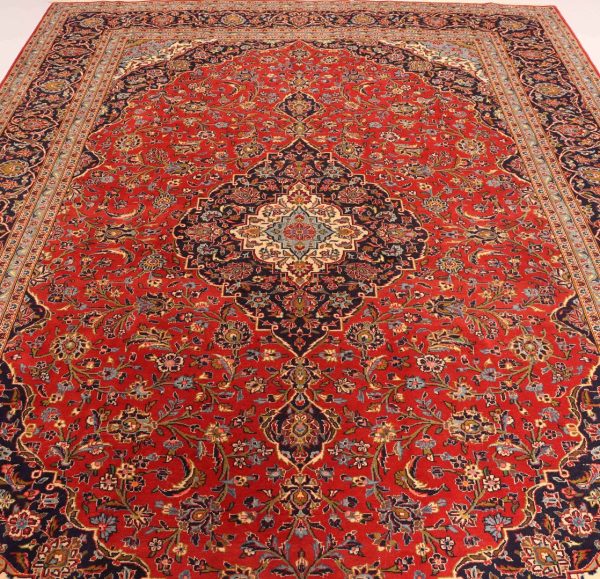 3.7×2.6M Vintage Traditional Persian Kashan Rug