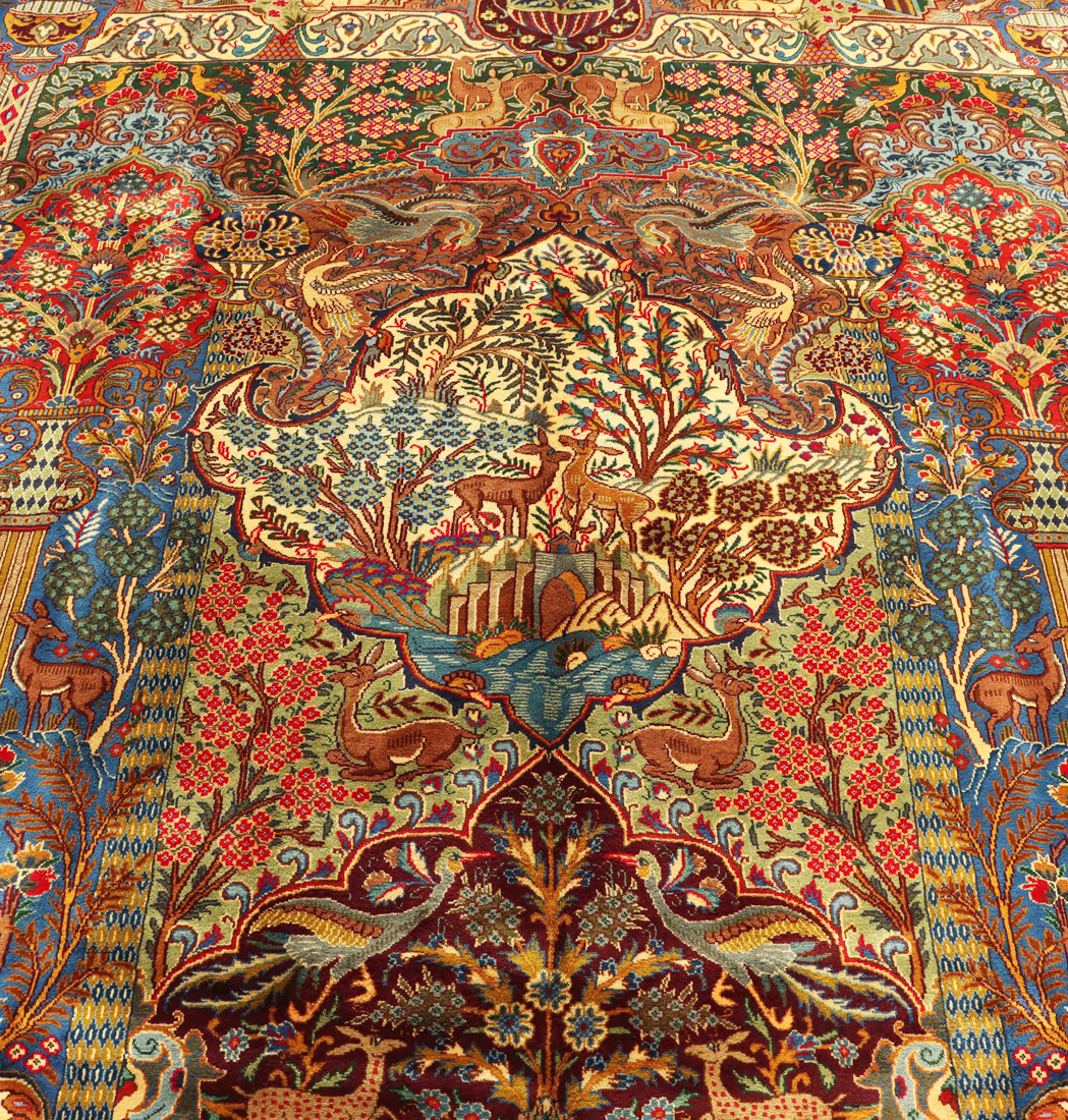 3x2M Pictorial Garden Of Eden Kashmar Rug - RugMaster