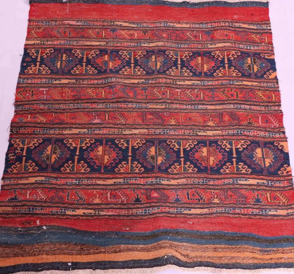 Antique 1.2x1M Persian Sumak Kilim Rug