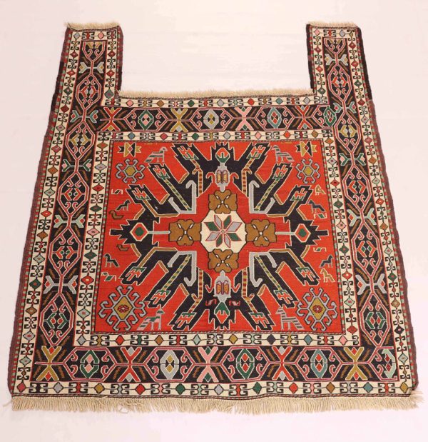 Antique 1.4x1M Persian Sumak Kilim Rug