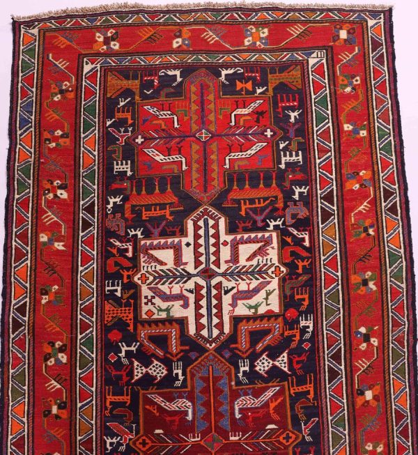 2.1×1.1M Persian Sumak Kilim Runner