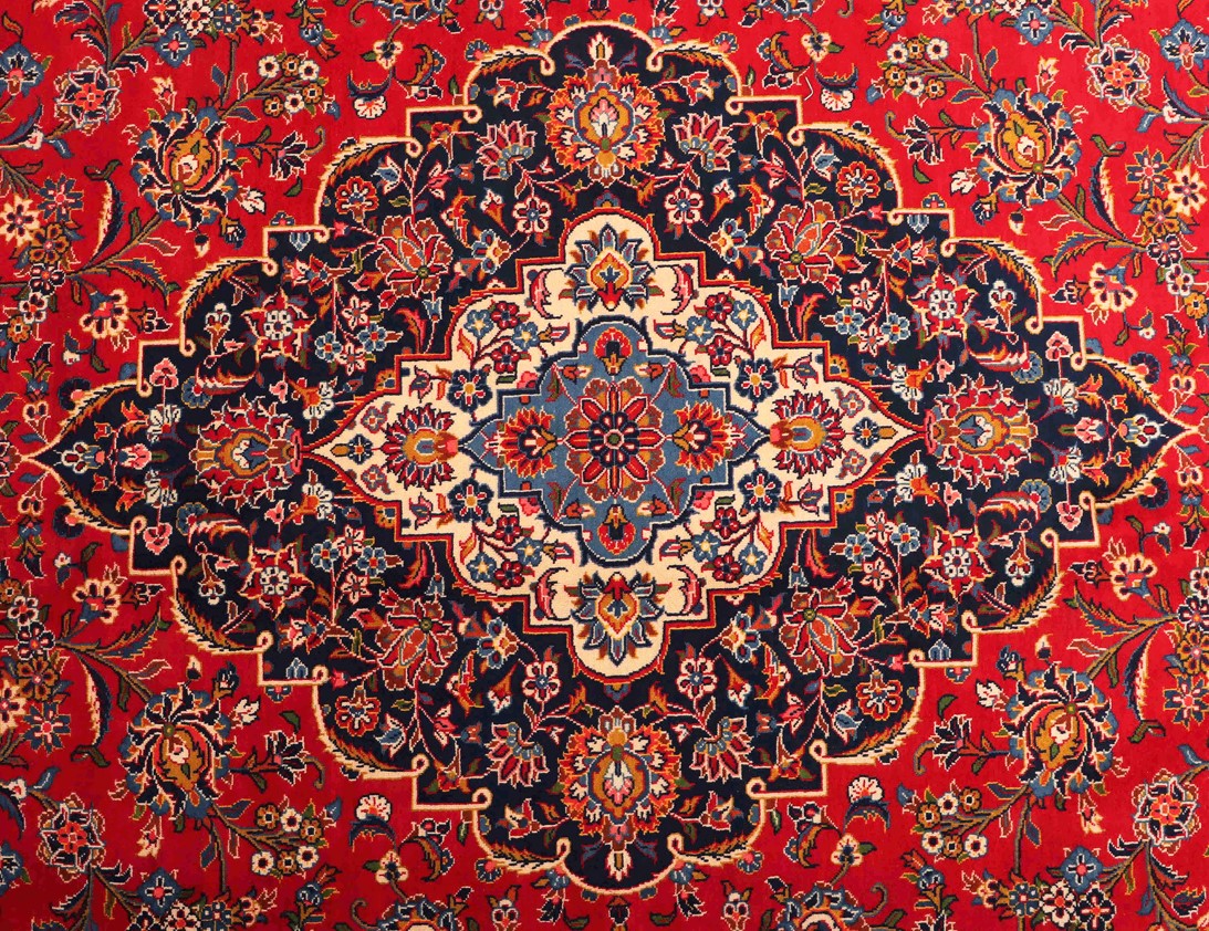 4.2x3.1M Royal Traditional Persian Kashan Rug - Image 2