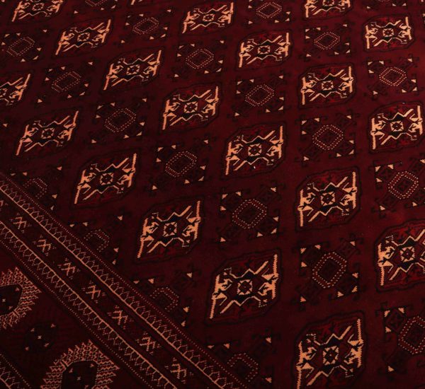 3.7×2.5M Chocolate Tone Turkoman Bokhara Rug
