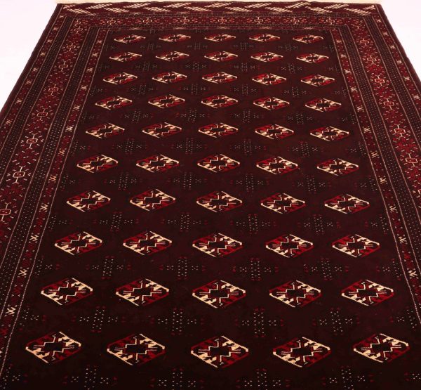3.2×2.1M Chocolate Tone Turkoman Bokhara Rug