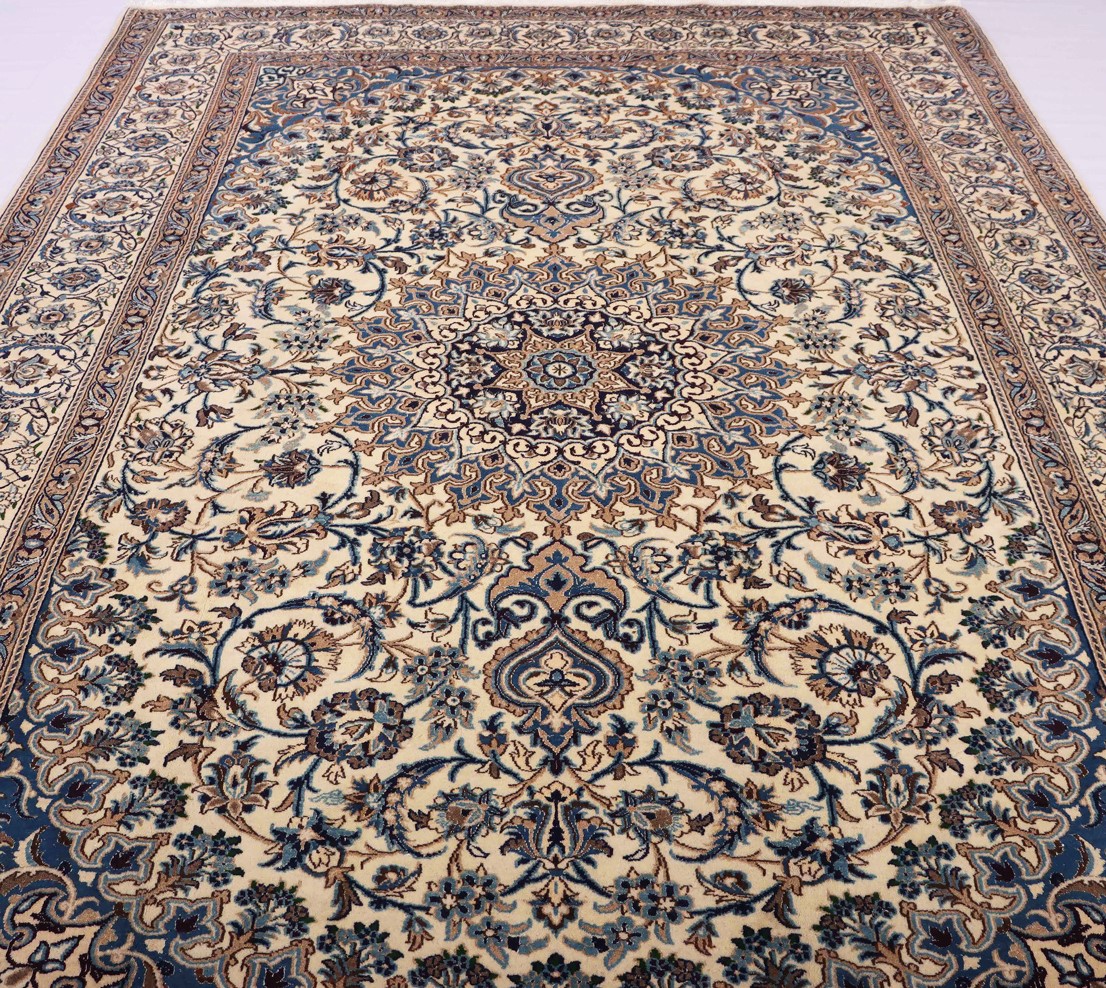 3.5×2.4M Handmade Silkinlaid Persian Nain Rug - Image 8