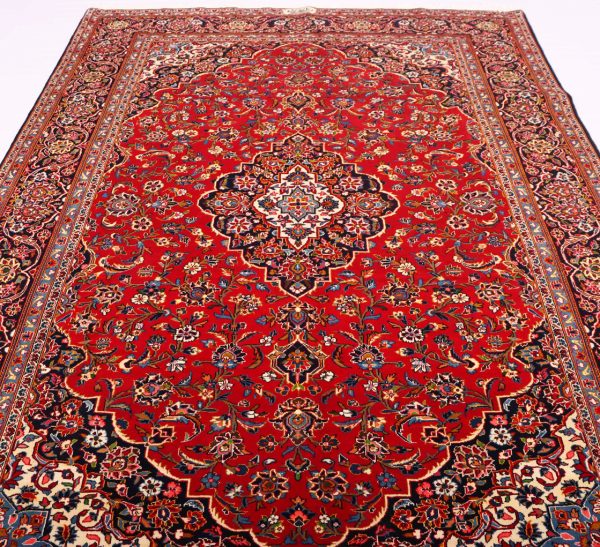 3.2×2.2M Signed Traditional Persian Kashan Rug