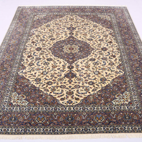 3.3x2.5M Pistachio Tone Persian Kashan Rug