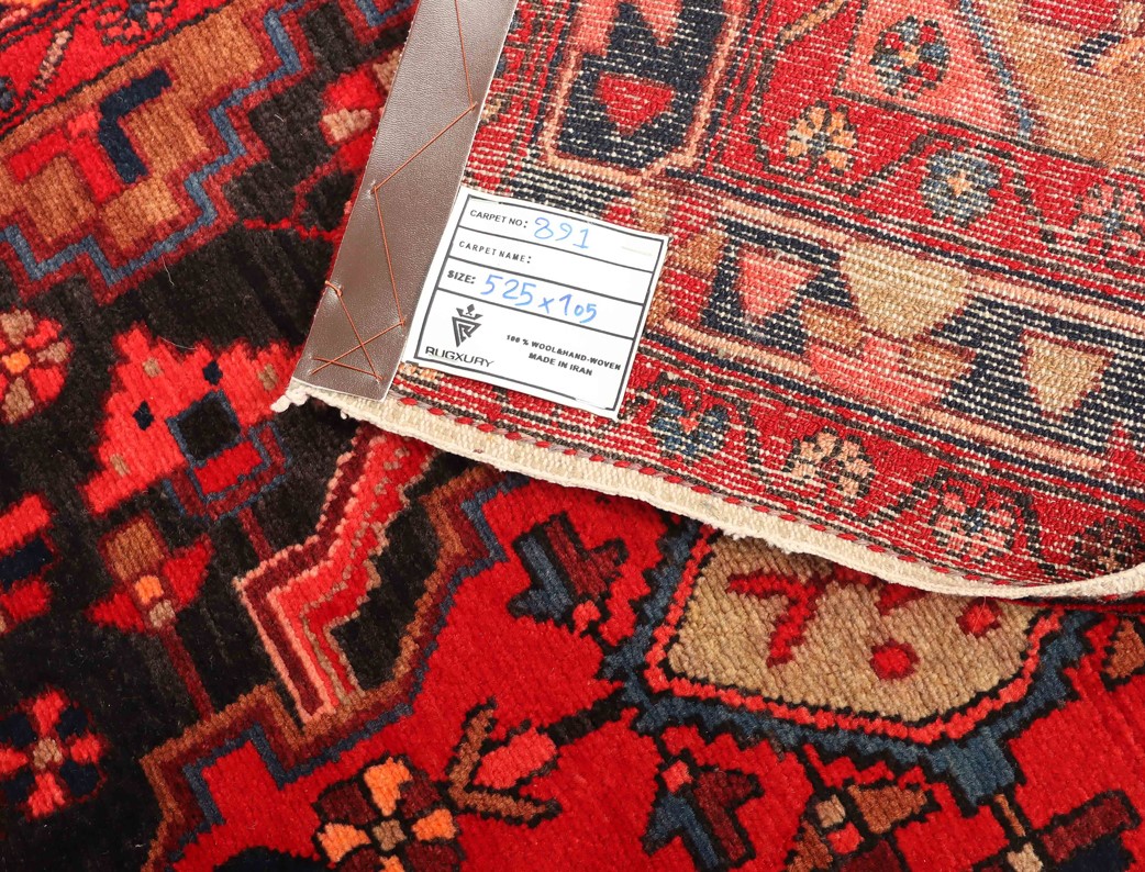 5.2M Tribal Nahavand Persian Runner - Image 6