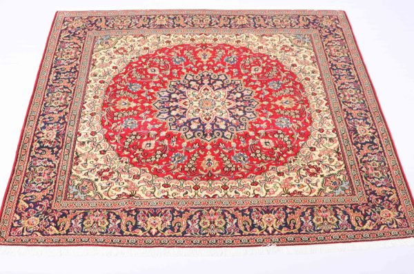 Square Vintage Qom Rug