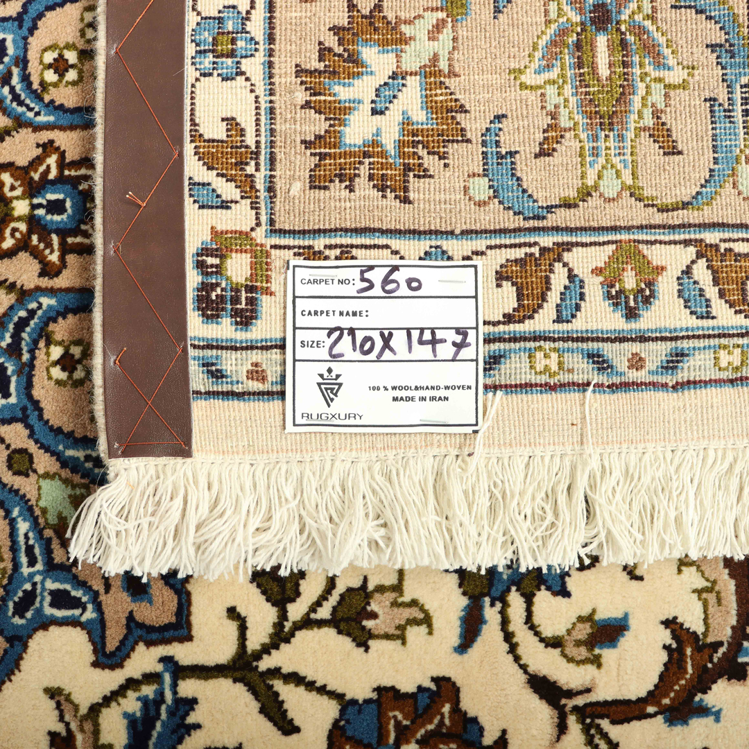 2.1x1.5M Fine Pistachio Kashmar Rug - Image 8