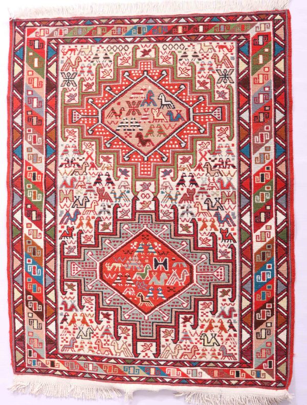 1×0.8M Persian Sumak Kilim Rug