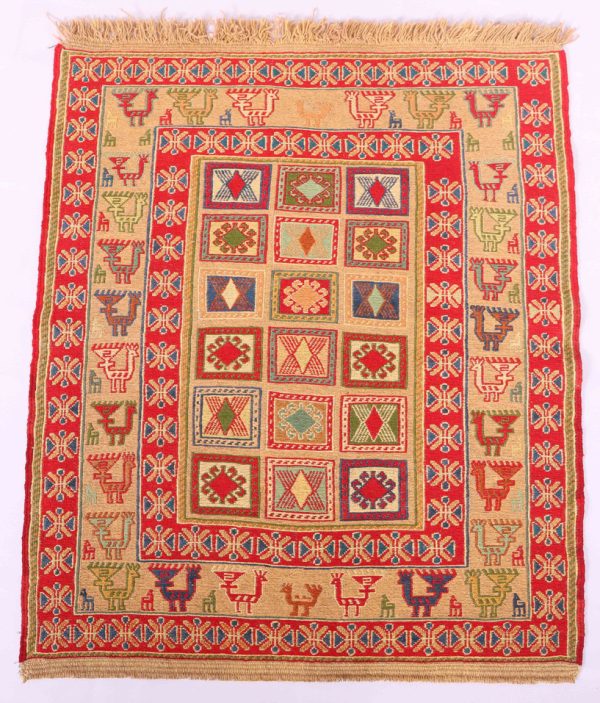 0.9×0.8M Persian Sumak Kilim Rug
