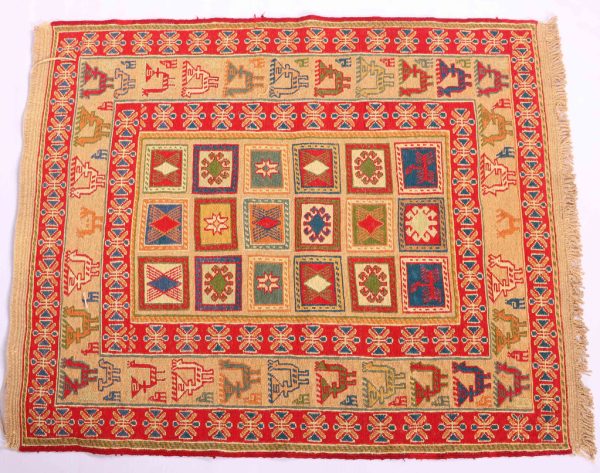 0.9×0.8M Persian Sumak Kilim Rug
